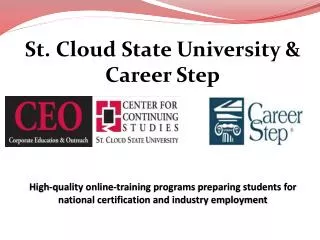 St. Cloud State University &amp; Career Step