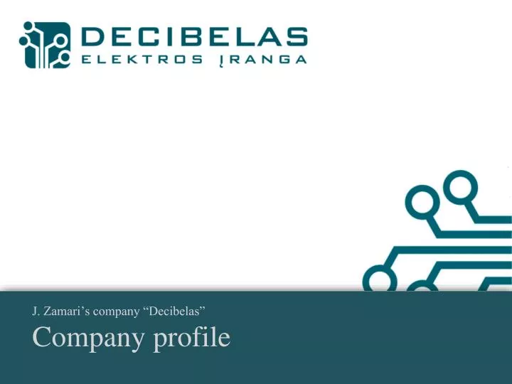 j zamari s company decibelas company profile