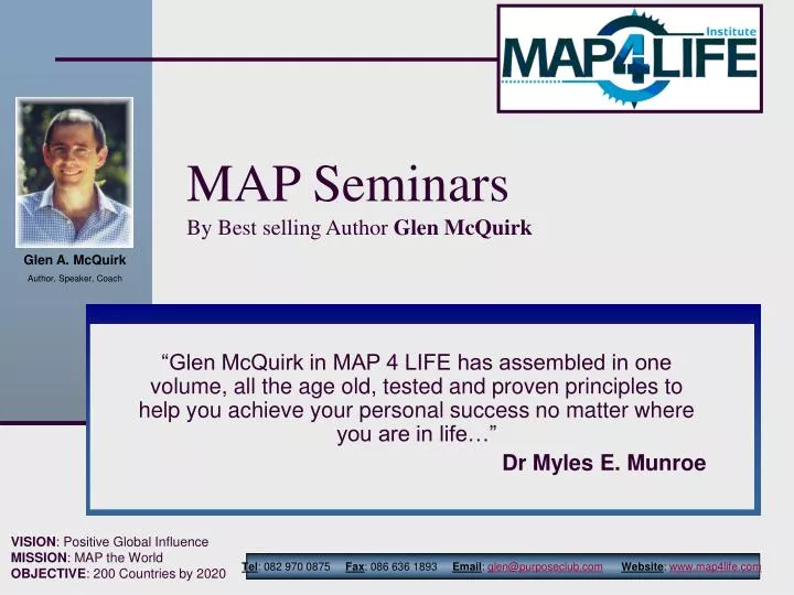 map seminars by best selling author glen mcquirk