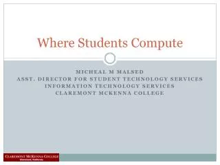 Where Students Compute