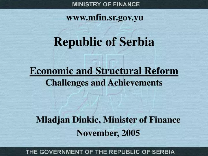 republic of serbia economic and structural reform challenges and achievements