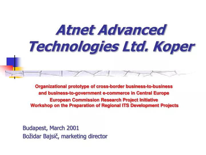 atnet advanced technologies ltd koper