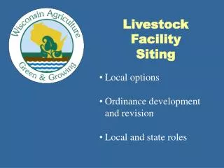 Livestock Facility Siting