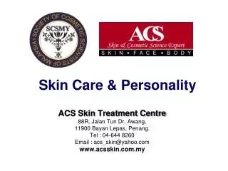 Skin Care &amp; Personality