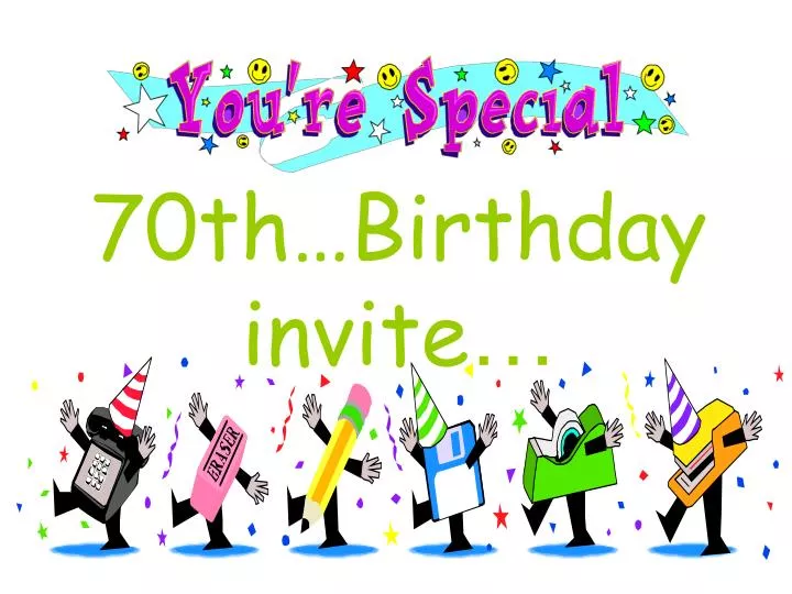 70th birthday invite