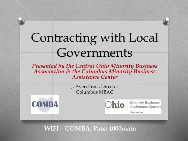 contracting with local governments
