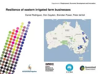 Resilience of eastern irrigated farm businesses