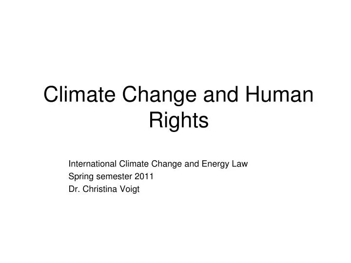 climate change and human rights