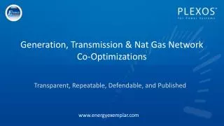 Generation, Transmission &amp; Nat Gas Network Co-Optimizations