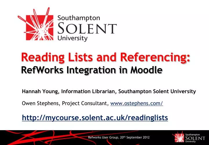 reading lists and referencing refworks integration in moodle