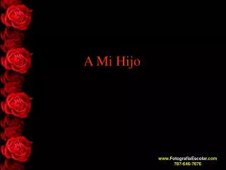 a mi hijo