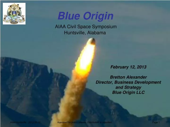 blue origin aiaa civil space symposium huntsville alabama