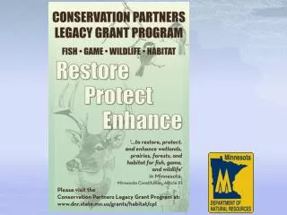 Conservation Partners Legacy Grants Program
