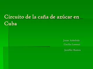 circuito de la ca a de az car en cuba