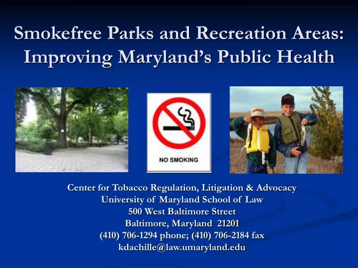 smokefree parks and recreation areas improving maryland s public health
