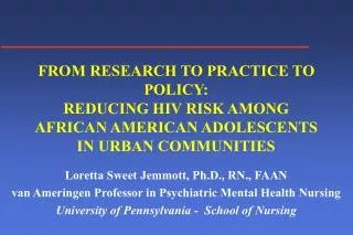 Loretta Sweet Jemmott, Ph.D., RN., FAAN