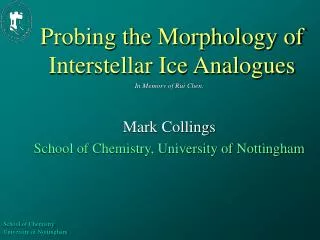 Probing the Morphology of Interstellar Ice Analogues