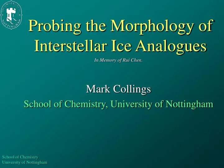 probing the morphology of interstellar ice analogues