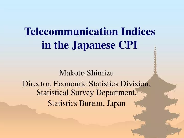 telecommunication indices in the japanese cpi