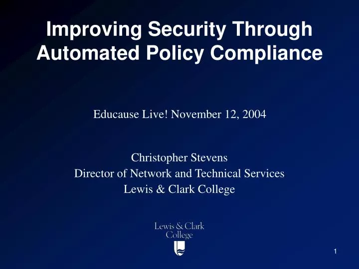 improving security through automated policy compliance