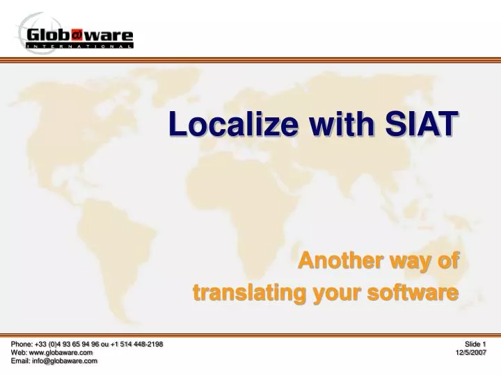 localize with siat another way of translating your software