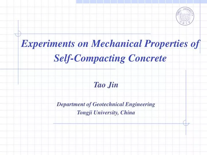 experiments on mechanical properties of self compacting concrete