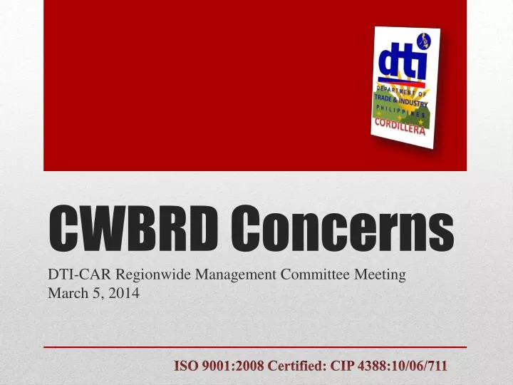 cwbrd concerns