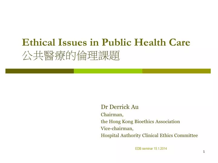 ethical issues in public health care