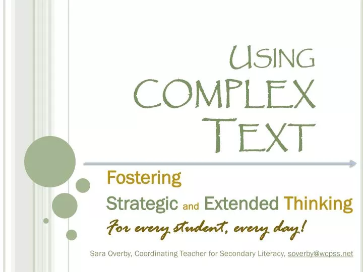 using complex text
