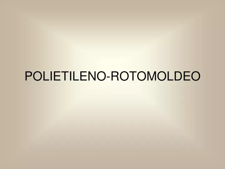 polietileno rotomoldeo