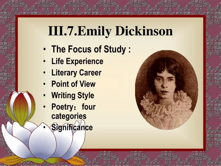 iii 7 emily dickinson