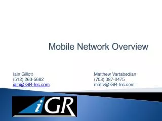 Mobile Network Overview
