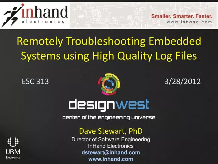 remotely troubleshooting embedded systems using high quality log files