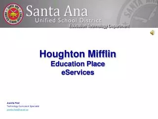 Houghton Mifflin Education Place eServices