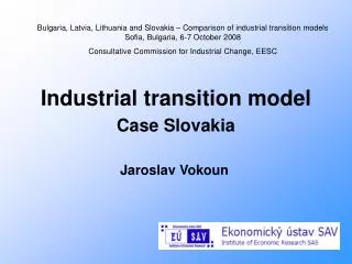 Industrial transition model Case Slovakia