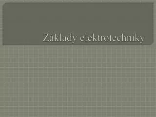 z klady elektrotechniky