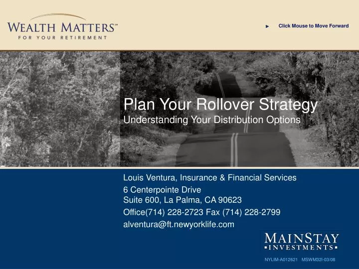 plan your rollover strategy understanding your distribution options