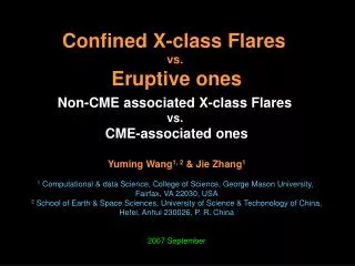 Confined X-class Flares vs. Eruptive ones Non-CME associated X-class Flares vs.