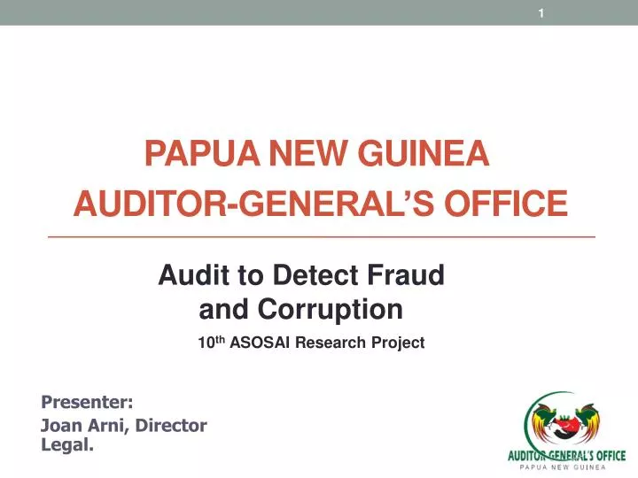 papua new guinea auditor general s office