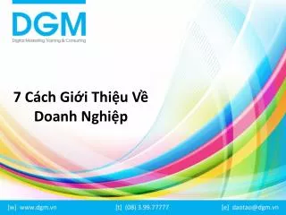 7 c ch gi i thi u v doanh nghi p