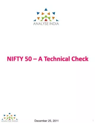 NIFTY 50 – A T echnical Check