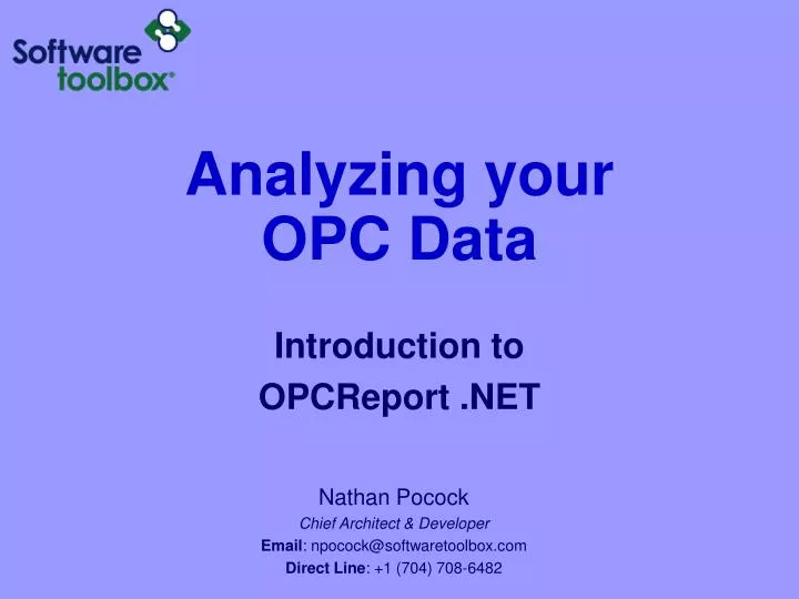 analyzing your opc data