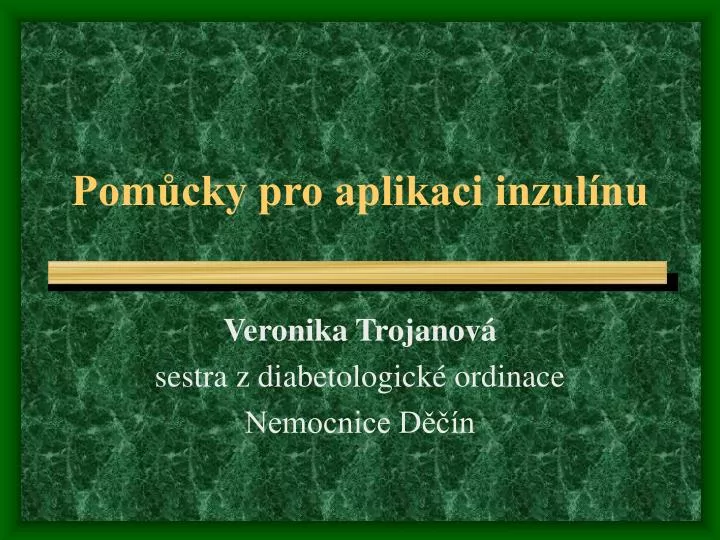 pom cky pro aplikaci inzul nu