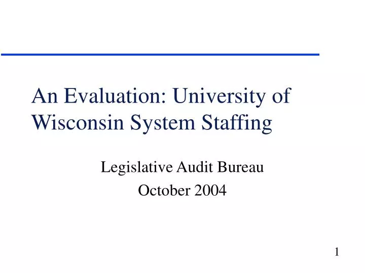 an evaluation university of wisconsin system staffing