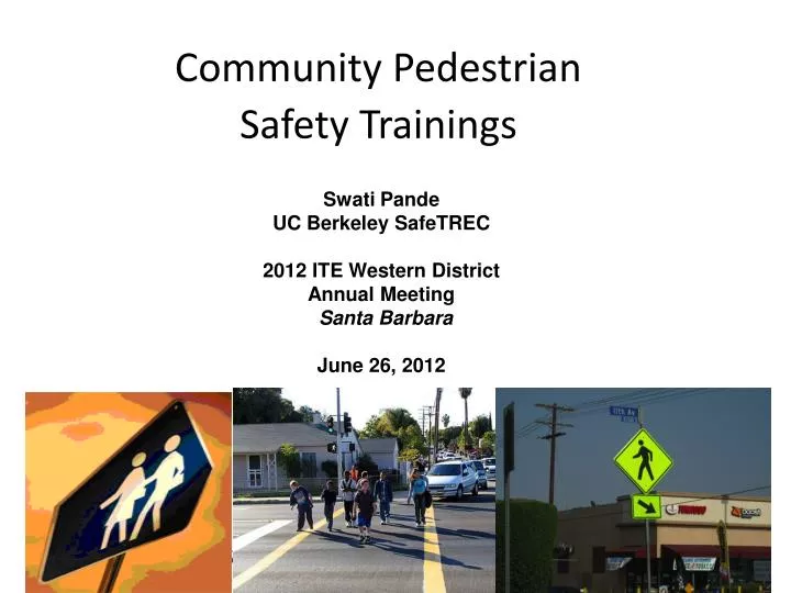 community pedestrian safety trainings