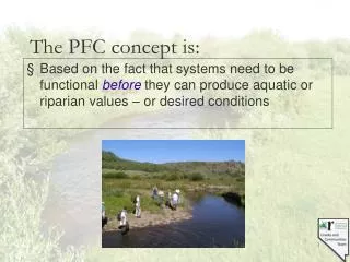 The PFC concept is:
