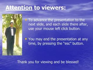 Attention to viewers: