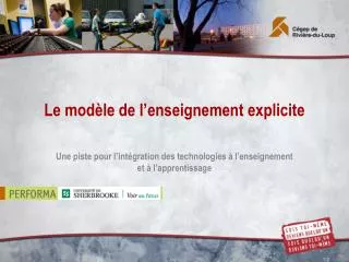 le mod le de l enseignement explicite