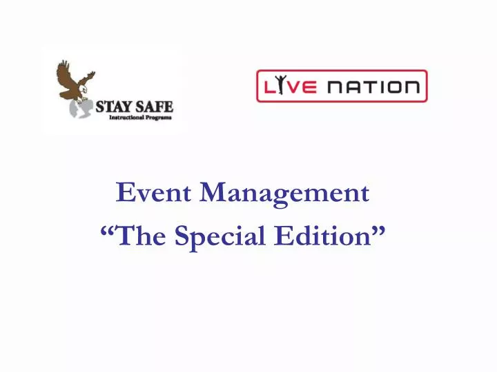 event management the special edition