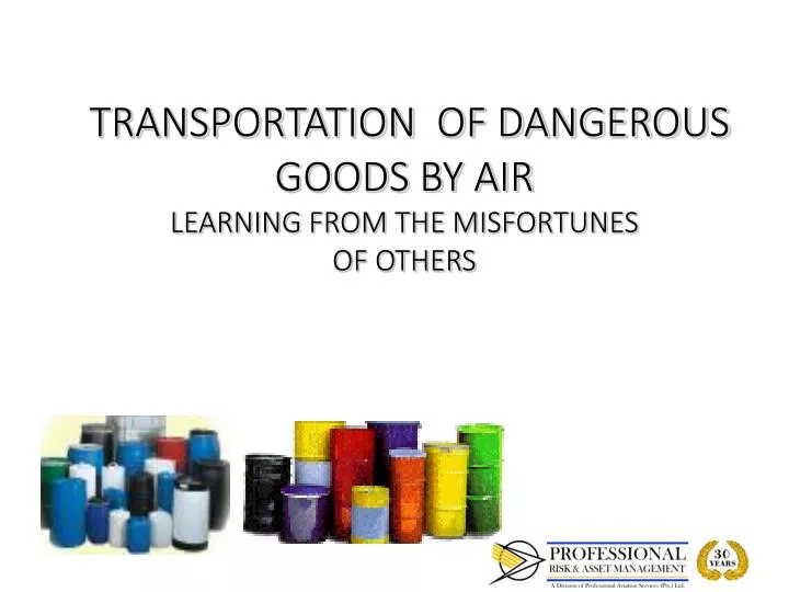 transportation of dangerous goods by air learning from the misfortunes of others
